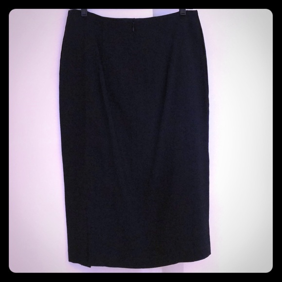 St. Vincent Black Pencil Skirt w/Velvet Detail - Picture 2 of 5